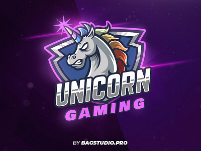 Unicorn Gamer Team Logo cartoon character esport esportlogo gaming horse illustration logo mascot sportlogo team unicorn vector
