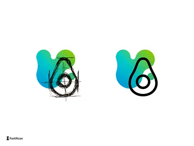 Icon a Day Challenge - Avocado Icon avocado design food fruit gradient hispter icon icons illustration line stroke texture textured vector