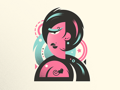 Punkist girl character girl illustration art punk tattoo