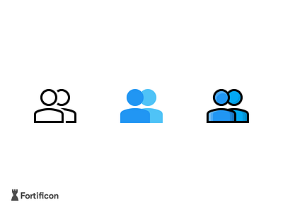 Challenge - 3 Icons a day - User Group Icon color flat group icon icon a day icon set line outline stroke ui design icon ui icon user