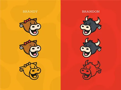 GetBranded Cows 🐮 animal logo brand branding cow logo getbranded.org illustration logo mascot mascot logo