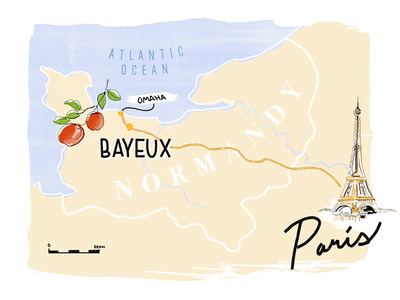 Normandy Roadtrip france illustration normandy paint photoshop travel