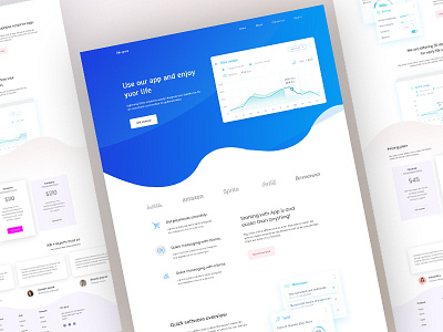 Saas Landing Page Design agency landing page app application design best website 2019 dashboard homepage landing page marketing landing page saas landing page software uiux design website design