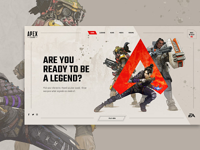 Apex Legends Website Concept apex legends concept game website interactive modern web web design web interfaces webdesign website