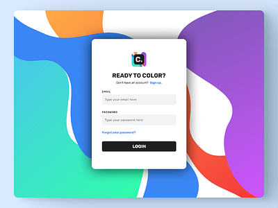 Login Form color dailyui figma figmadesign login logo sign up ui