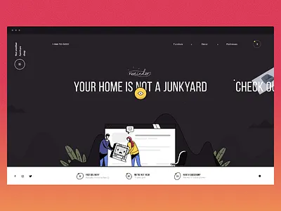 NAFS — Homepage color colorful dark design illustration illustrative ui ux web website