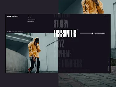 Lifestyle Clothing Showcase concept dark ecommerce fashion interface layout lifestyle typography ui ux
