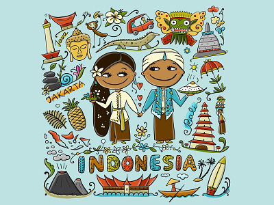 Vectorstock 23305402 bali dragon illustration indo indonesia jakarta java surf vector vectorstock volcano