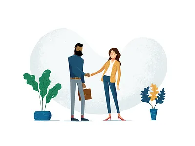 Shaking hands deal Saas illustration illustration ipad pro ipadpro landing page saas sales shaking hands vector