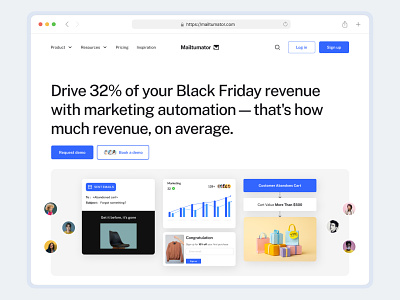 Mailtumator - Email Marketing Hero Section ads automation black friday business campaign contact crm email email marketing landing page leads mail newsletter mailchimp mailing list management marketing newsletter report saas sales