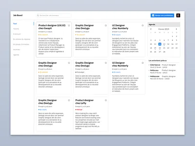 Job Board Design app application dasboard design dribbble graphism interface job app job application job board ui ux webdesign