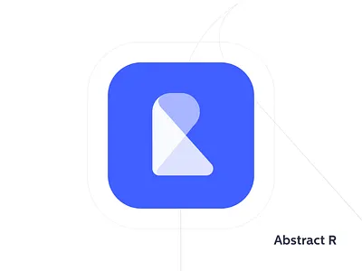 Abstract "R" Monogram clean geometric logo minimalistic