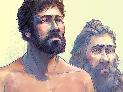 Adam editorial illustration illustration magazine illustration man painting people photoshop science