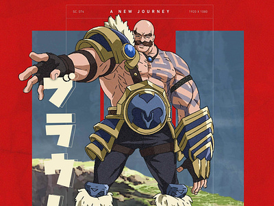 Anime League of Legends Merch, vol 2. 3d animated anime apparel branding braum campaign design design game illustration leagueoflegends merchandise typography vector