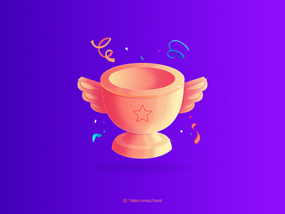 Trophy affinity affinitydesigner art brush cartoon design grainy icon illustration trophy vector