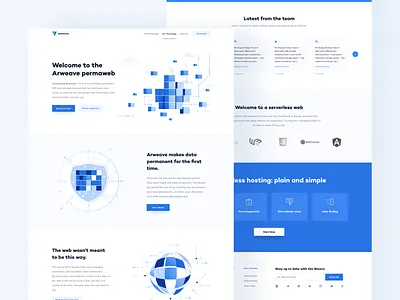 Arweave - Landing bitcoin blockchain website content delivery cryptocurrency crypto dark landing page ui data storage decentralized network minimal clean design security hosting platform serverless hosting ui ux