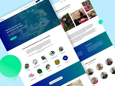 Bass Coast Adult Learning - Website education internet landing page learning modern simple startup web website