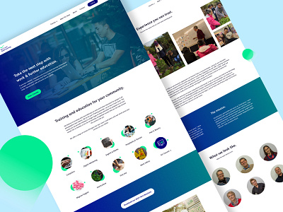 Bass Coast Adult Learning - Website education internet landing page learning modern simple startup web website