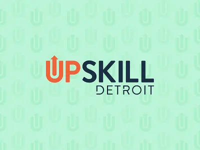 Upslkill Detroit Brand branding detroit education landing page logo skillsgap upskill
