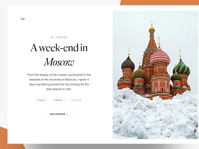 Blog landing page app clean design designer freelance interface meneur paris thadde ui ux
