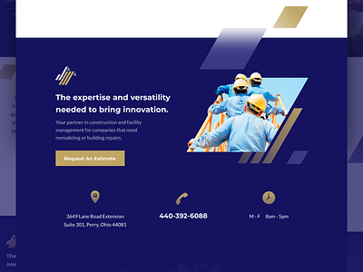 James Martin Contractor Services Website abstract construction contractor design layout patterns shapes stripes ui web design website website builder