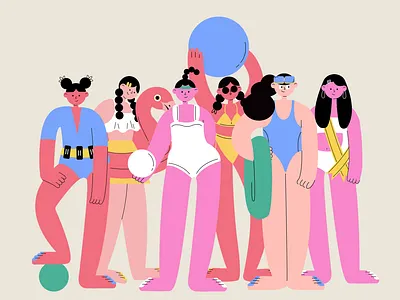 swimsuit design girl illustration illustration ui ux design illustrations swimsuit