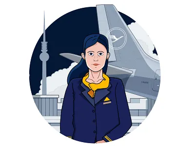 Airport characters design drawing idea illustration vector