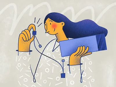 Playing With Keyframes 2d charachter character concept css css animations custom darkcube design digitalart drawing girl hand illustration javascript keyframes landing page pattern ui vector web