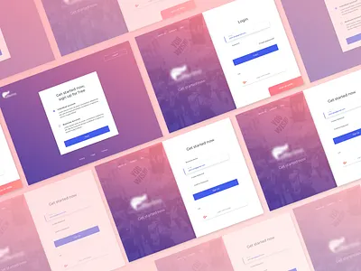 Sign Up & Login Flow app design gradient login login design login form screen design screen flow ui ux