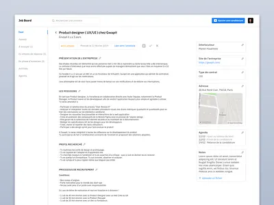 Job Overview app application dasboard design interface job application job board ui ux webdesign