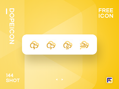 Dopeicon - Icon Showcase 144 animation app branding design dope dopeicon flat freebies icon illustration logo thunder type typography ui ux vector weather icon web website