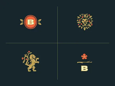 Buckman Public House bar blossom branch branding buckman dining foliage food gold lion monogram portland pub public house rampant restaurant typography vector vintage