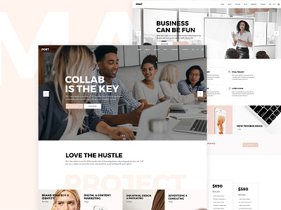 Maël agency business clean creative design designer elegant freelancer fresh modern portfolio shop studio website mockup wordpress