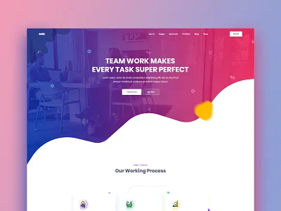 Ane Landing Page clean concept corporate design free website templates html website templates landing page modern psd responsive website templates template template design ui user interface design website design website templates