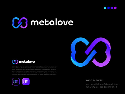 meta love logo design, letter m logo brand identity branding creative design graphic design letter m logo logo logo design logos love logo meta logo metaverse minimal minimalist vector