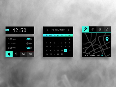 Black Grey Green Blue Square Blocks User Interface app design flat graphic design homescreen icon illustration interface mobile ui ux vector web web design website