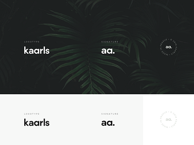 Kaarls brand II brand branding dark furniture identity interior interior design kaarls logomark minimal typography