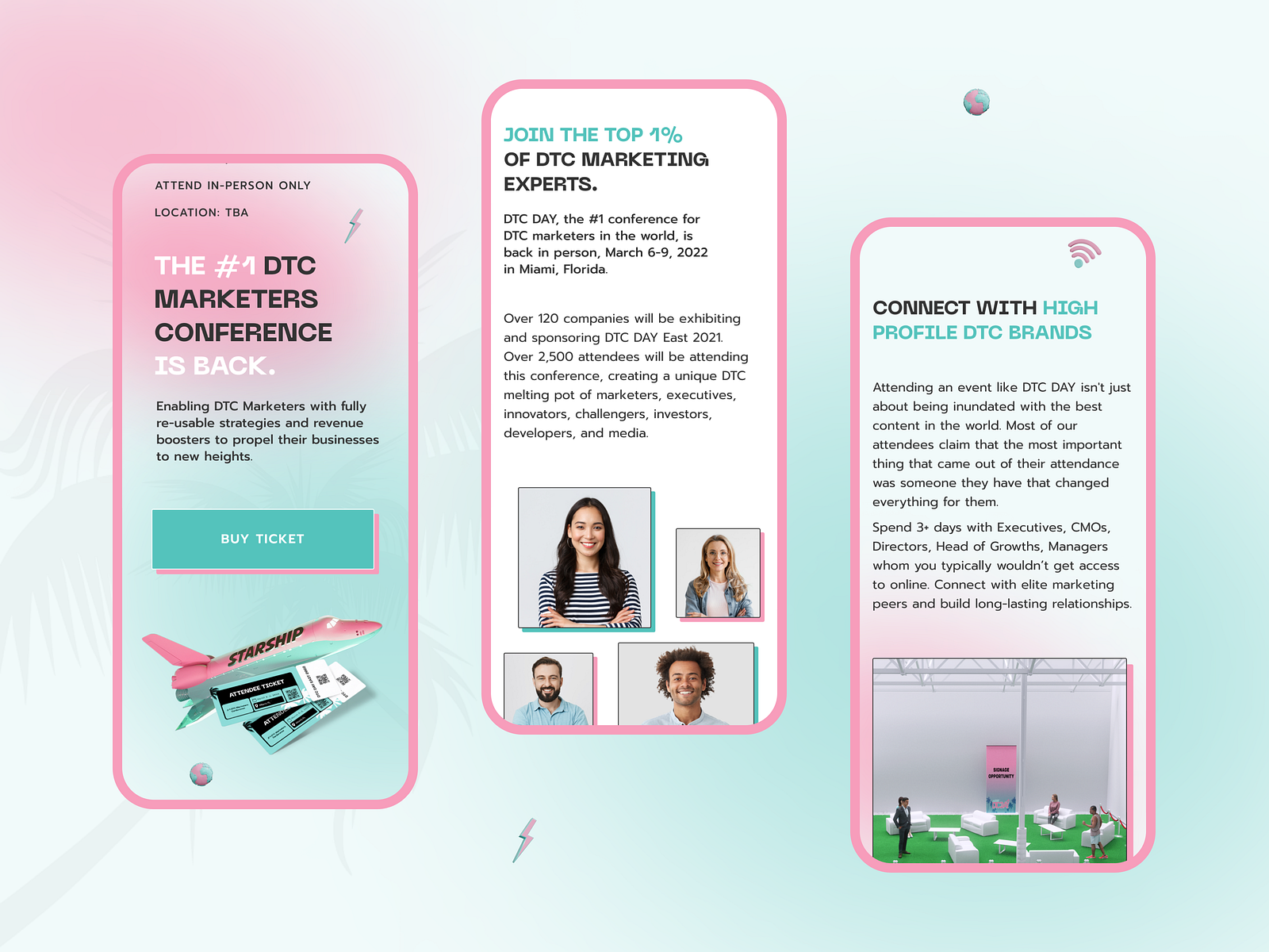 Mobile version for offline DTC conference website by Olga Iutrina for