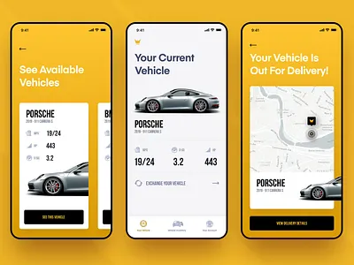 Eleanor iOS Car App apple car app illustration ios iphone mobile app ui ui ux