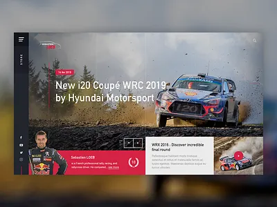 Sebastien Loeb — Redesign Website [Concept] 🚗🏁🚦 concept dailyui dailyux dailywebdesign design rallye red sebastienloeb ui uidesign ux web webdesign website