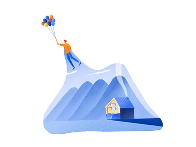 Yesterday the beloved balloon flew away illustration