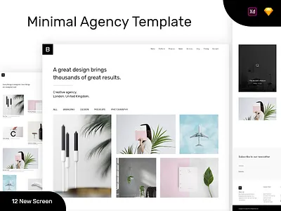 Minimal Agency agency agency template best shot best template concept creative design digital agency dribbble best shot landing page design minimal agency website design
