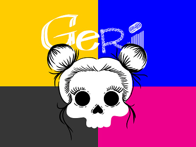 Avatar avatar brushes colors girl illustration skull typography