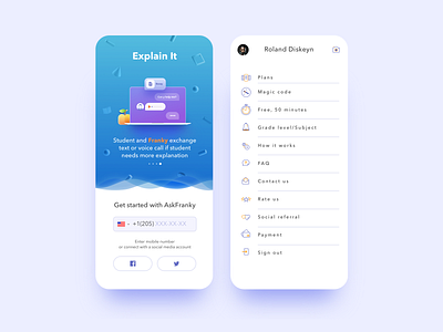 Af Explain It clean design education app icons illustration interface learning app mobile app mobile app design services simple solution ui user experience ux
