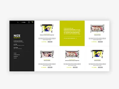 Print webshop UI branding clean design flat printer printers typography ui web website