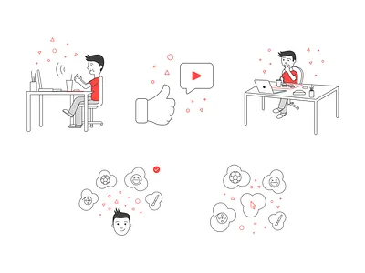 Tepsi.co Project Illustrations branding clean design designers development drawing icon illustration landing layout minimal project simple tepsico ui ui design ux web web design website