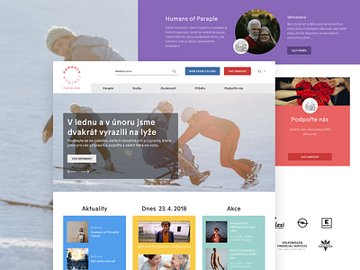 Centrum Paraple Website layout nonprofit page ui ux web