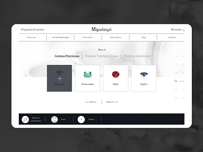 Joyas Miguelángel - Quote Page design desktop digital guatemala jewelry shop jewelry store minimal typography ui ux web website