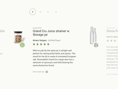 Avocango - Testimonials design landing page layout minimalist testimonial ui ux