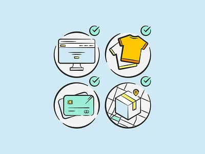 UltraCart Pro Services Graphics box computer credit card fulfillment graphics illustrations item shirt theme ultracart